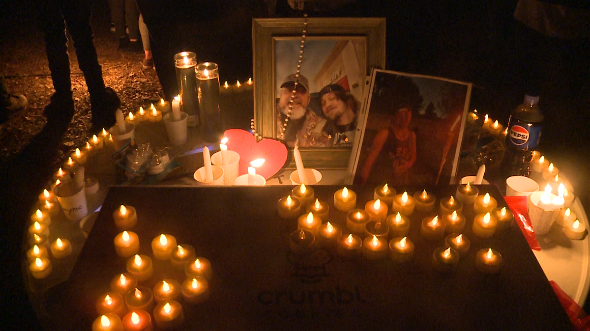 Cancel light Candlelight Vigil held for Alex Barber the victim of a shooting in Idaho Falls